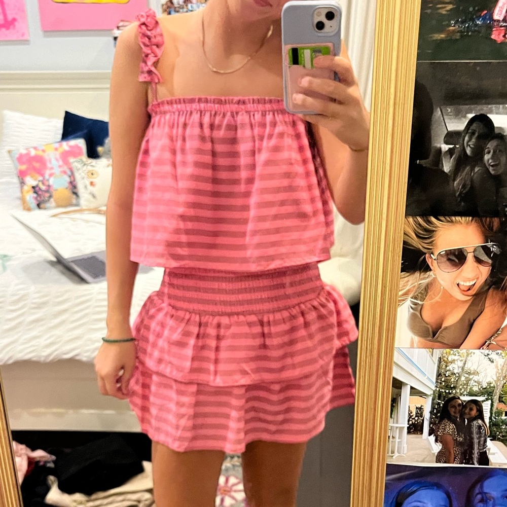 pink striped tcec summer set NWT